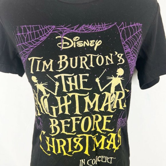 The Nightmare Before Christmas Live In Concert T Shirt Small Black - Picture 2 of 5